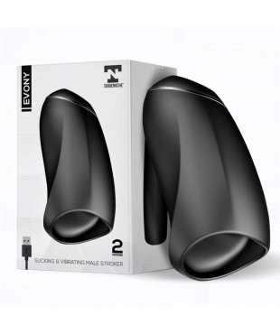 Evony Masturbador Masculino Sexo Oral Succión y Vibración 2 Motores USB Silicona
