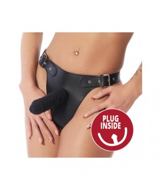 Arnés Ajustable con Dildo interior y exterior.