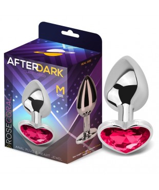 Plug Anal con Joya de Corazón Rose Coral Talla M