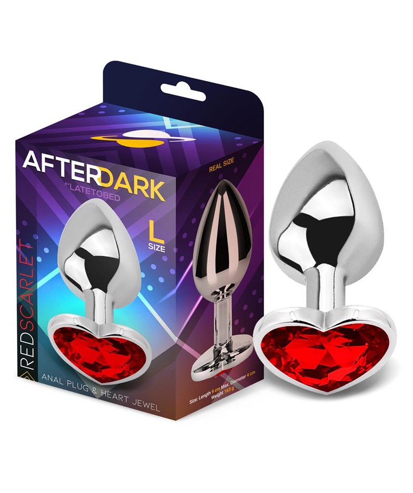 Plug anal Base Corazon Red Scarlet Talla L