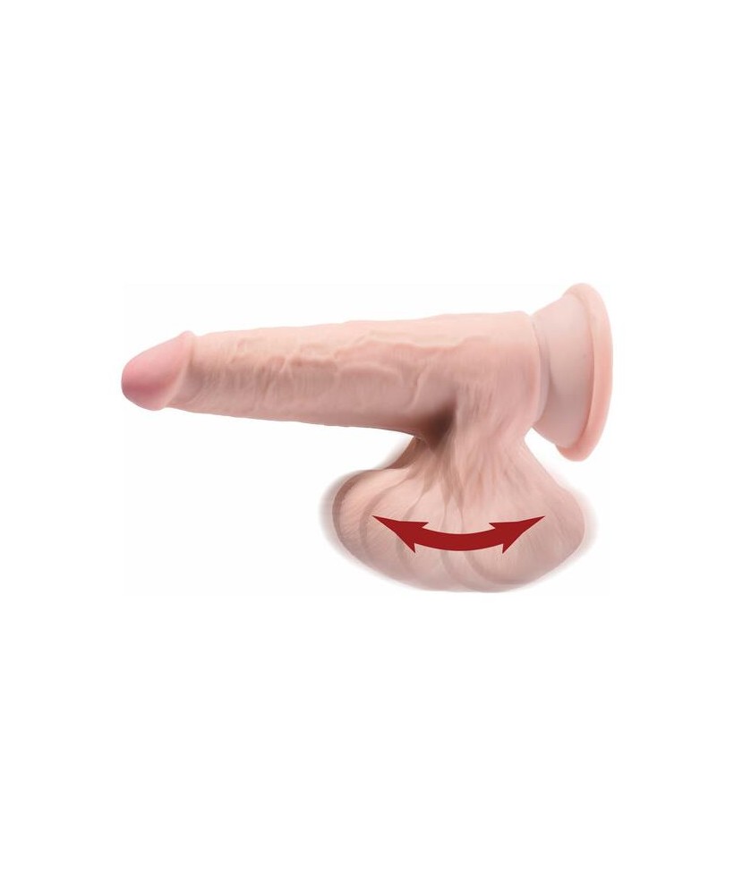 Dildo Triple Densidad Testiculos Oscilantes 8