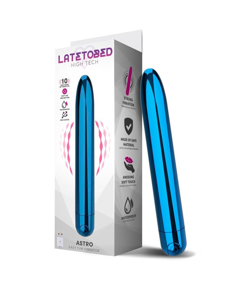 Astro Vibrador 10 Funciones 185 cm USB Azul