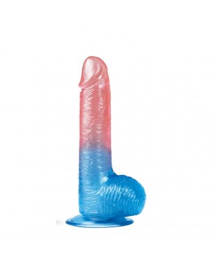 Dildo Dazzle Studs 7.5 Rosa y Azul