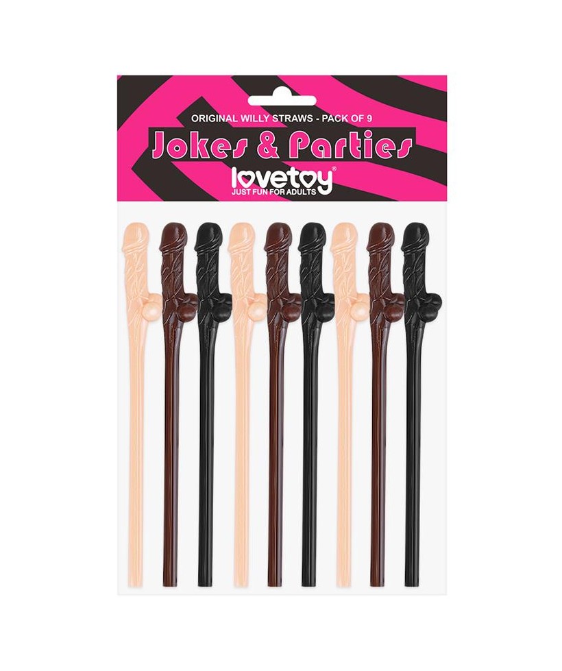 Pajitas de Pene Pack de 9