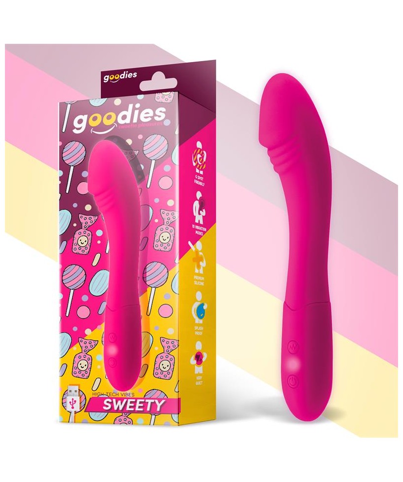Sweety Vibrador Punto G USB Silicona Fuchsia