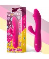 Candy Vibrador con Conejito Punto G USB Silicona Fucshia