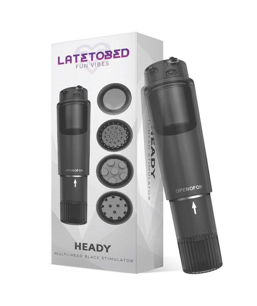 Heady Estimulador con 4 Cabezales Negro