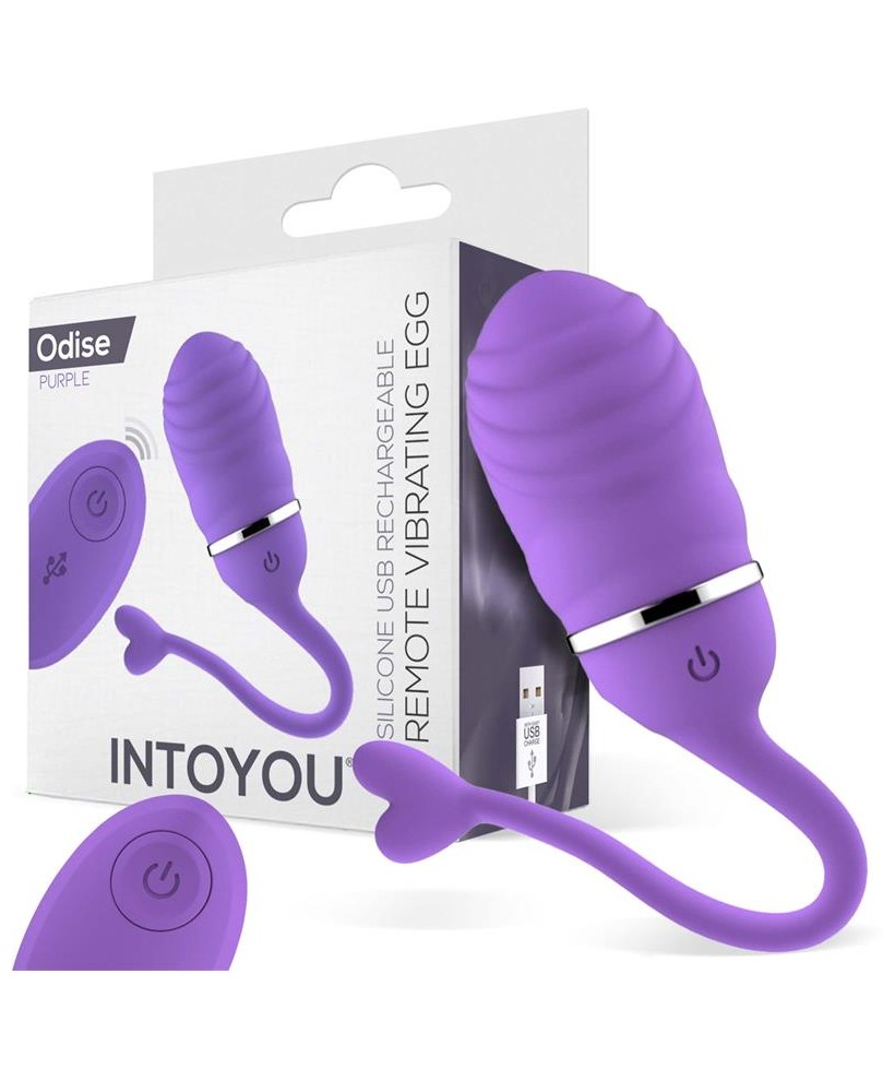 Huevo Vibrador Control Remoto Odise USB Silicona Purpura