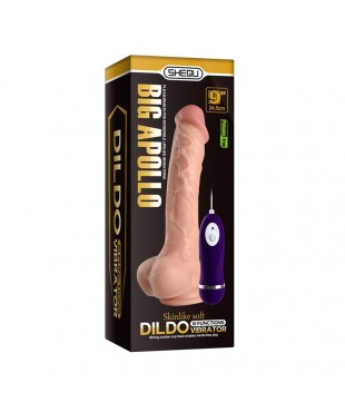 Vibrador Realista Control Remoto Apolo 24.5 cm