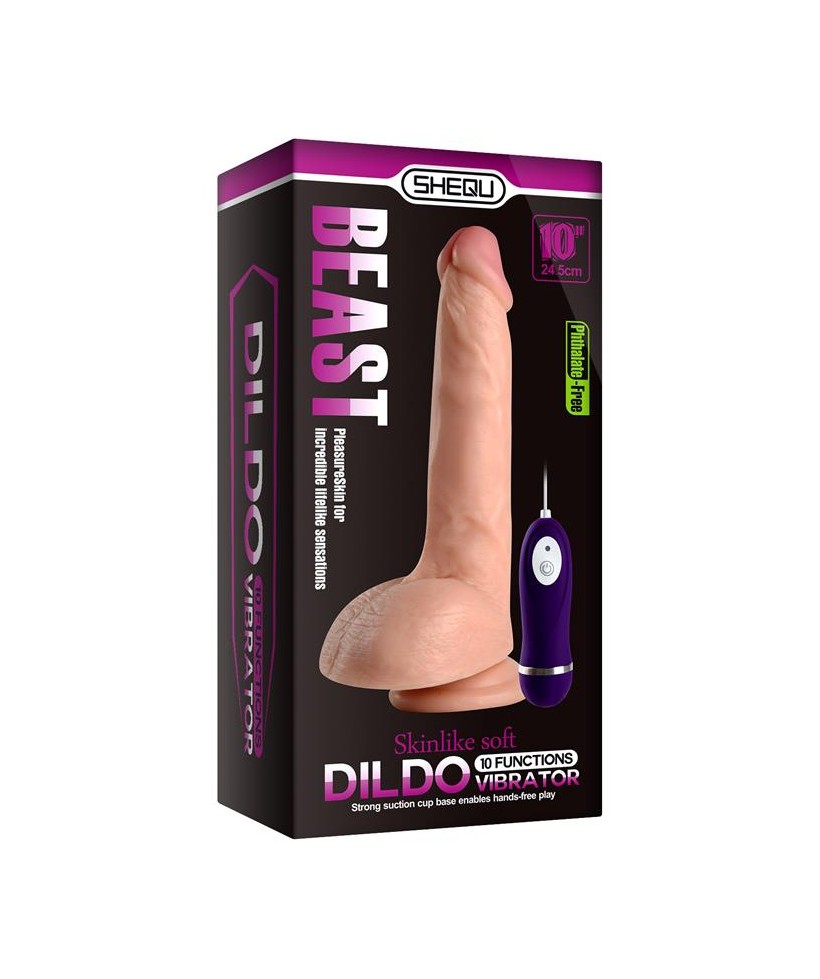 Vibrador Realista Control Remoto Beast 245 cm