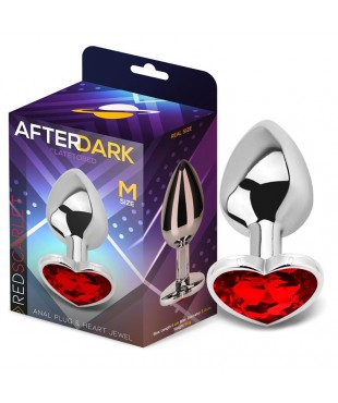 Plug Anal con Joya de Corazón Red Scarlet Talla M
