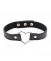 Collar con Aro en Forma de Corazon Ajustable 415 cm Negro