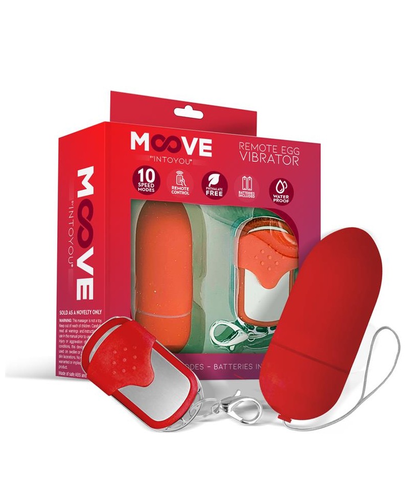 Huevo Vibrador con Control Remoto Rojo