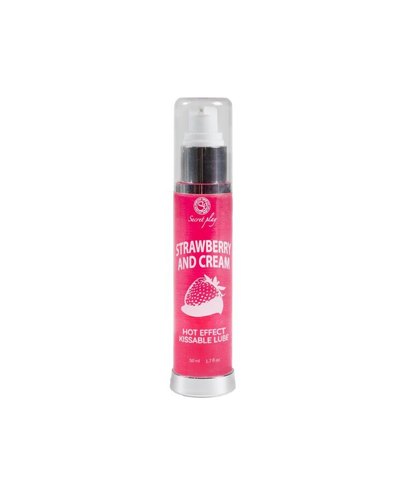 Lubricante Efecto Calor Fresas con Nata 50 ml