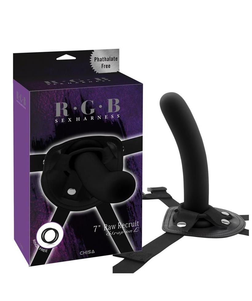 Arnes con Dildo Raw Recruit Talla L Negro