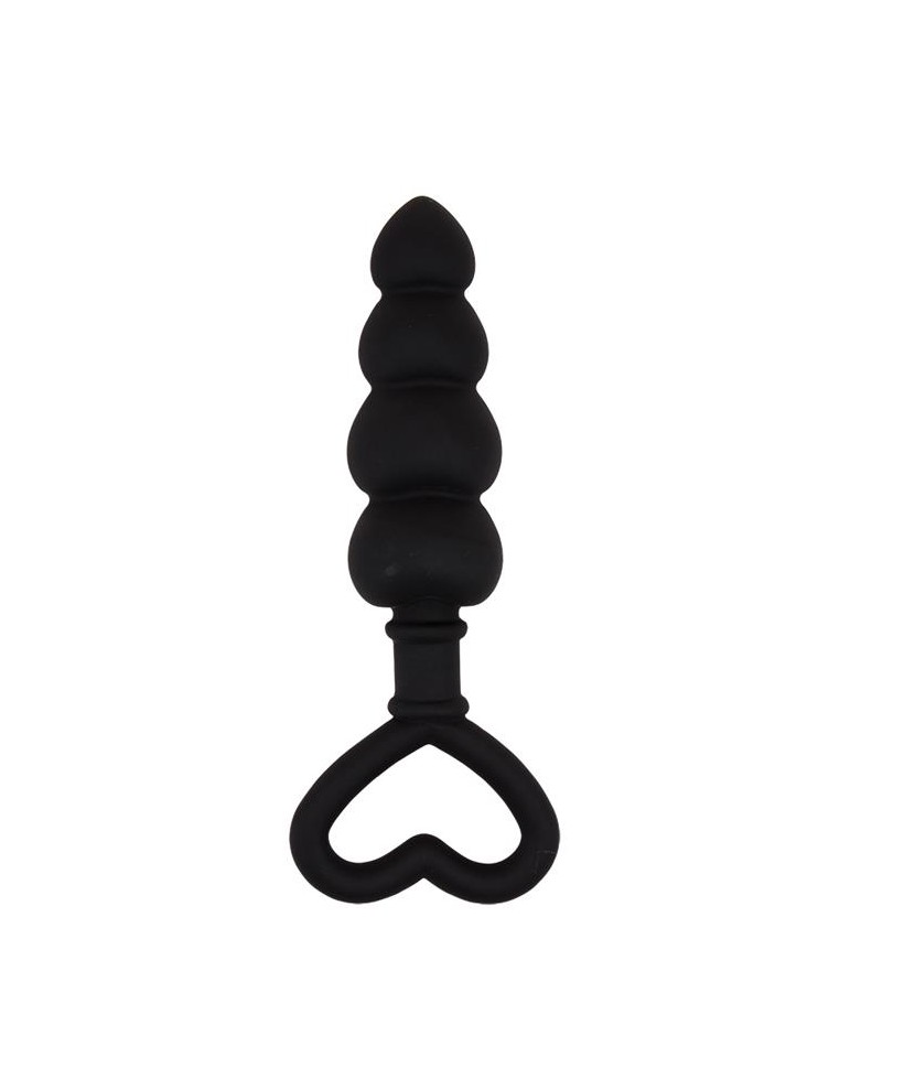 Mini Cadena Anal 156 x 34 cm Silicona Negro