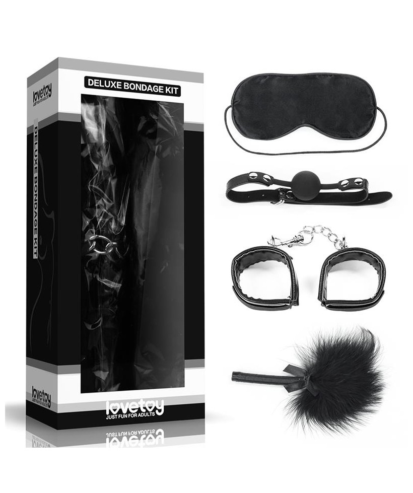 Kit Bondage Deluxe 4 Unidades Negro