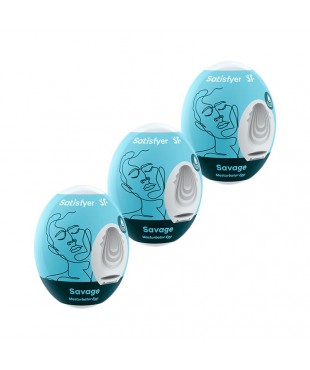 Set 3 Huevos Masturbadores Modelo Savage