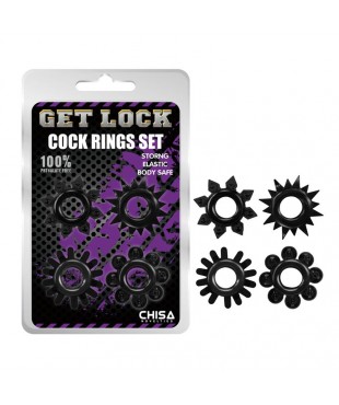 Set de Anillos para el Pene Negro