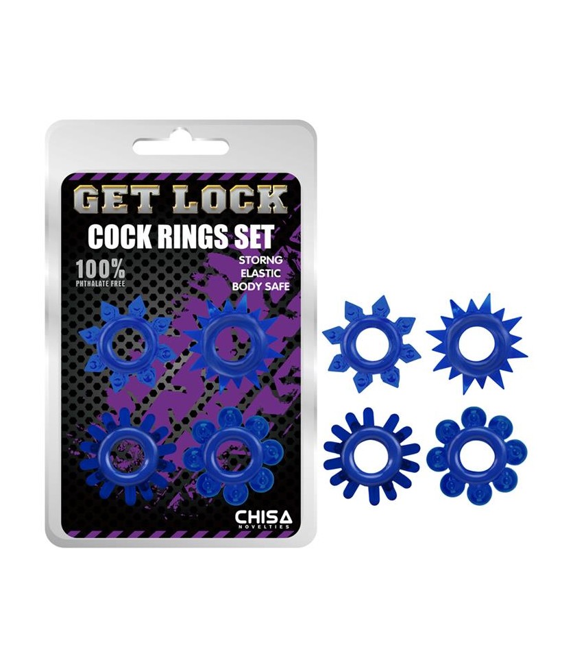 Set de Anillos para el Pene Azul