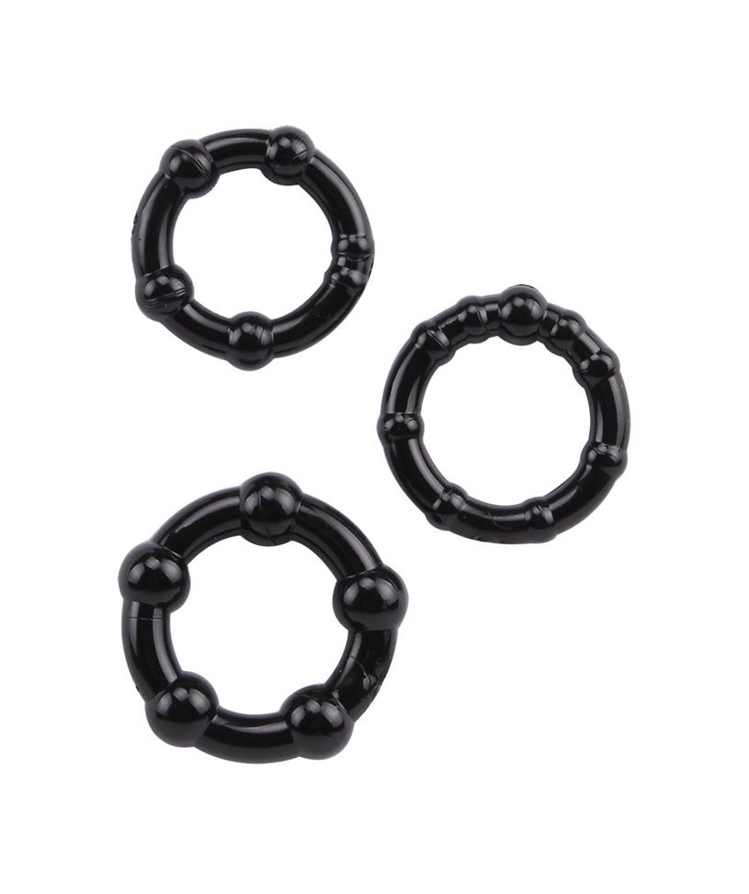 Anillos para el Pene Beaded Negro