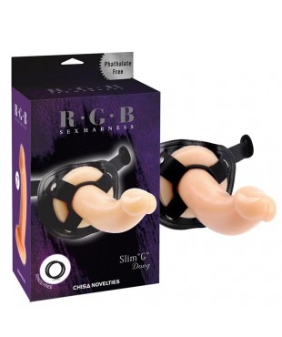 Arnés y Dildo Slim G 19 cm Natural