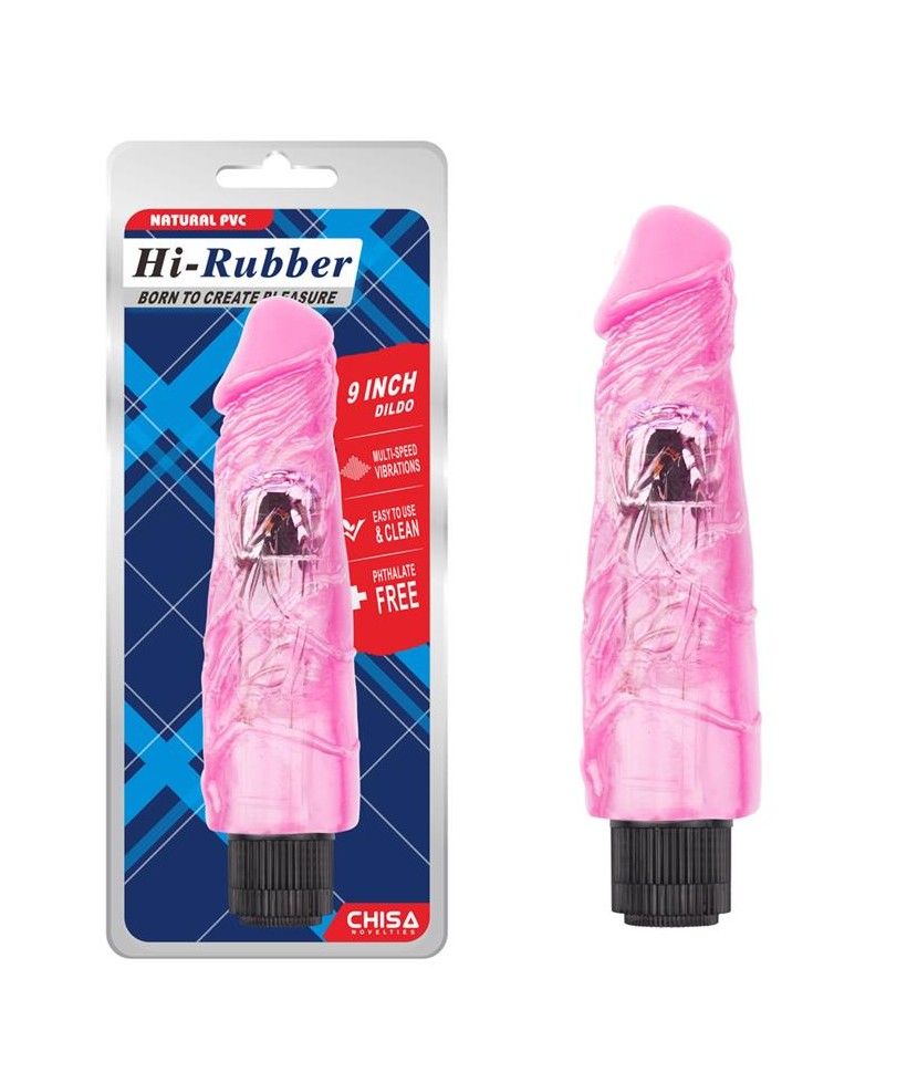 Vibrador Hi Rubber 9 Rosa