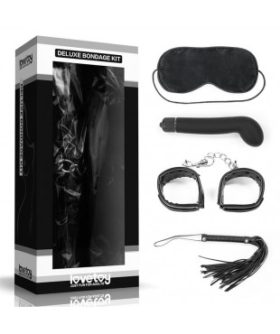Kit Bondage Deluxe con Vibrador Negro