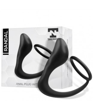 Randal Plug Anal con Anillo para el Pene Silicona Negro