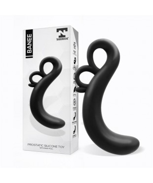 Banee Estimulador Prostatico de Facil Extraccion Silicona Negro