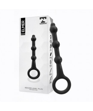 Elmer Plug Anal con Aro de Fácil Extracción Silicona Negro