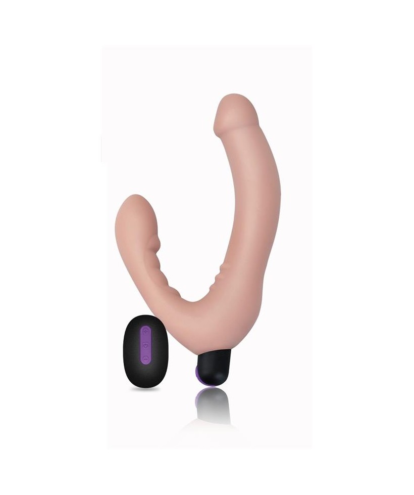 Doble Dildo Strapless Silicona USB