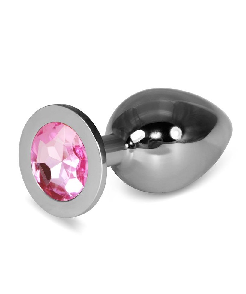 Plug Anal Metal RoseBud Classic con Joya Rosa Talla L