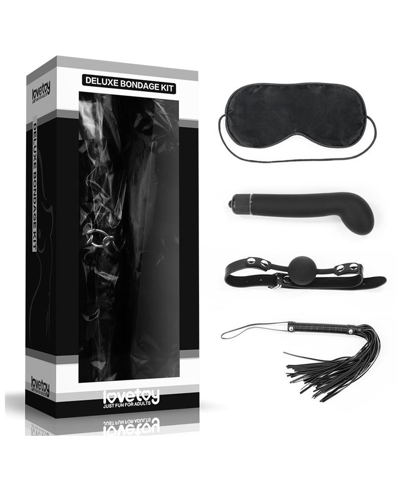 Kit Bondage Deluxe con Vibrador Negro