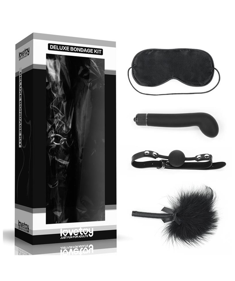 Kit Bondage Deluxe con Vibrador Negro