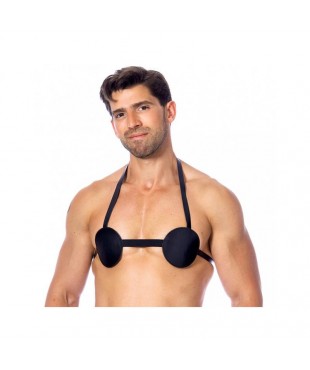 Sujetador de Cuero con Pinchos Unisex