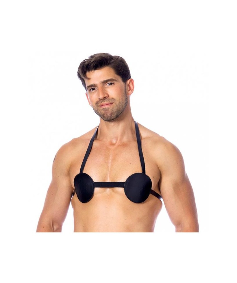 Sujetador de Cuero con Pinchos Unisex