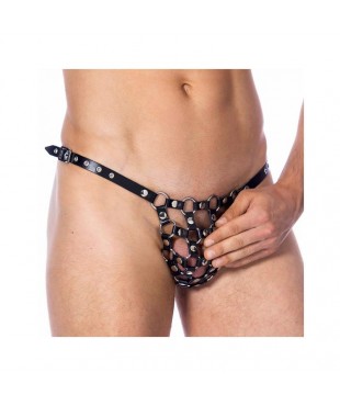 Tanga con Entrepierna de Anillos Ajustable