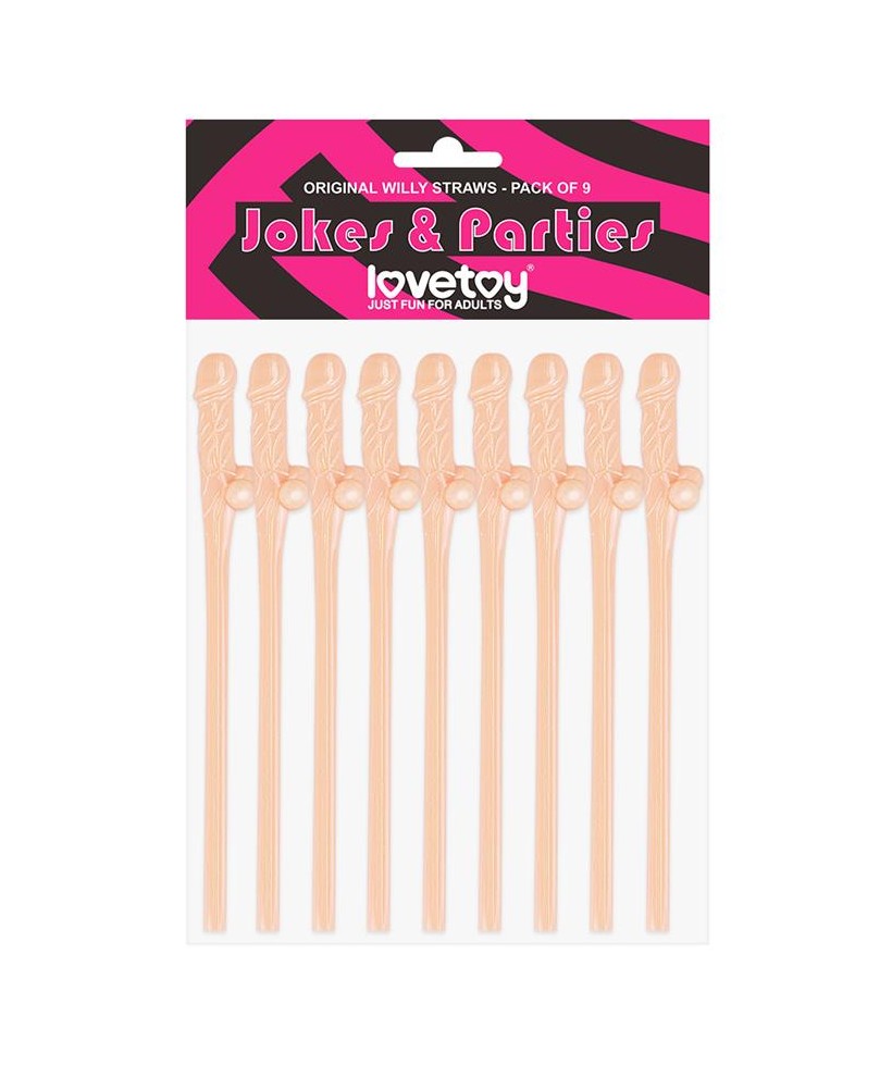 Pajita de Pene Pack de 9