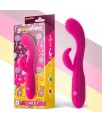 Cakey Vibrador Punto G y Conejito USB Silicona Fuchsia