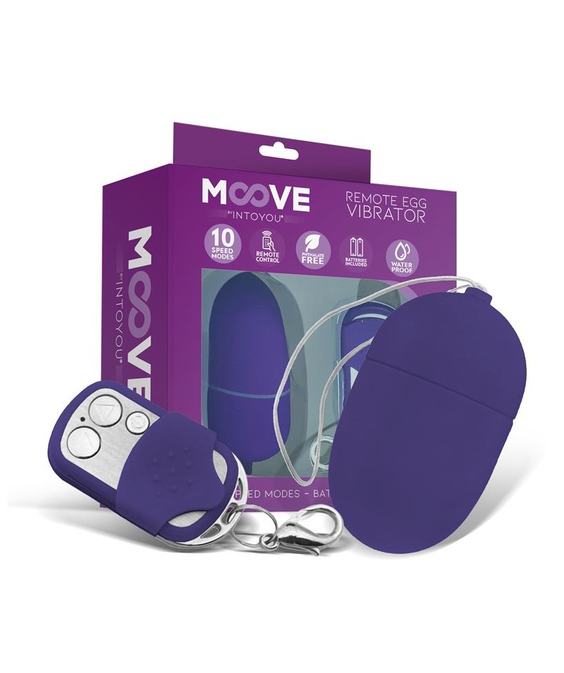 Huevo Vibrador con Contol Remoto Tamano Mediano Purpura