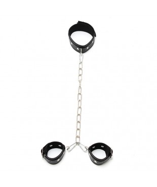 Collar con Esposas Cadena Ajustables
