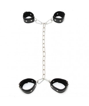 Esposas Cuero con Cadena Metálica Ajustable