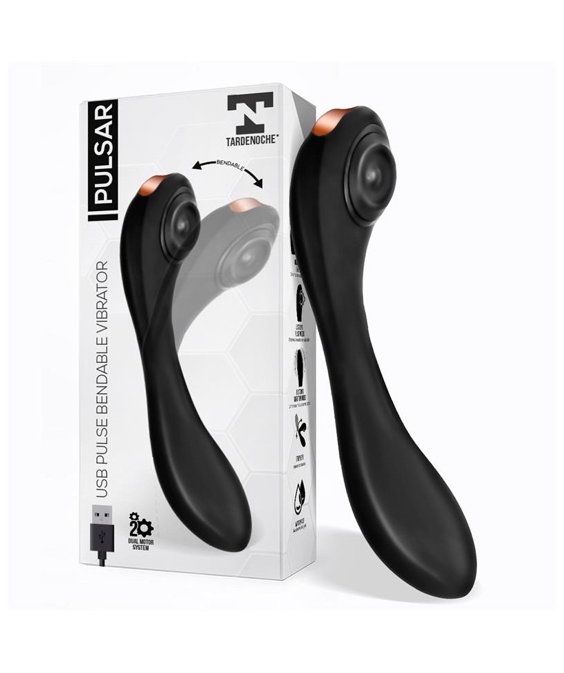 Pulsar Vibrador con Pulsacion y Esqueleto Articulado Silicona USB