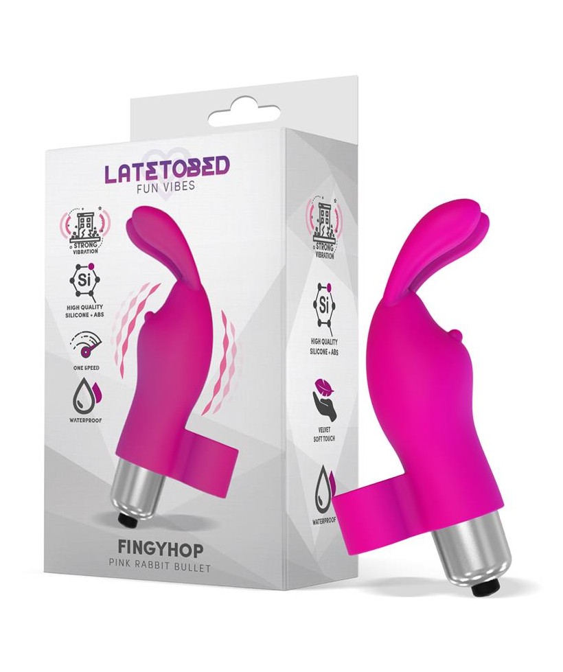 Fingyhop Bala Vibradora con Conejito Silicona Rosa