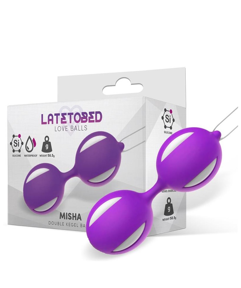 Misha Bola de Kegel Doble Silicona Purpura