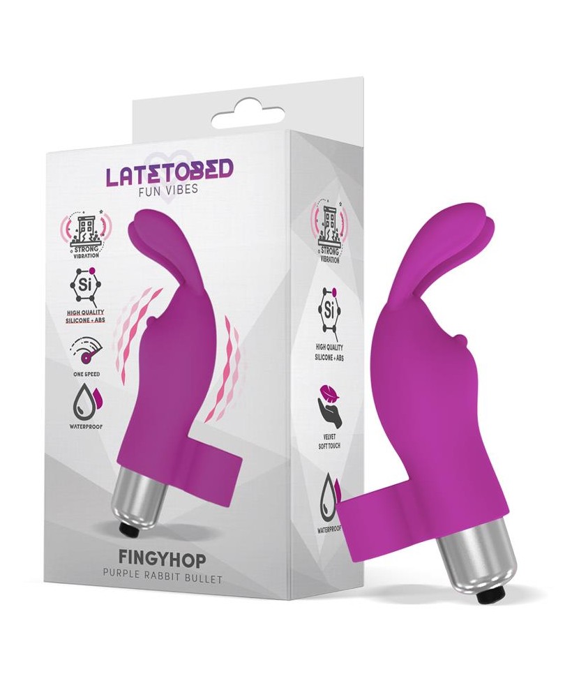Fingyhop Bala Vibradora con Conejito Silicona Purpura