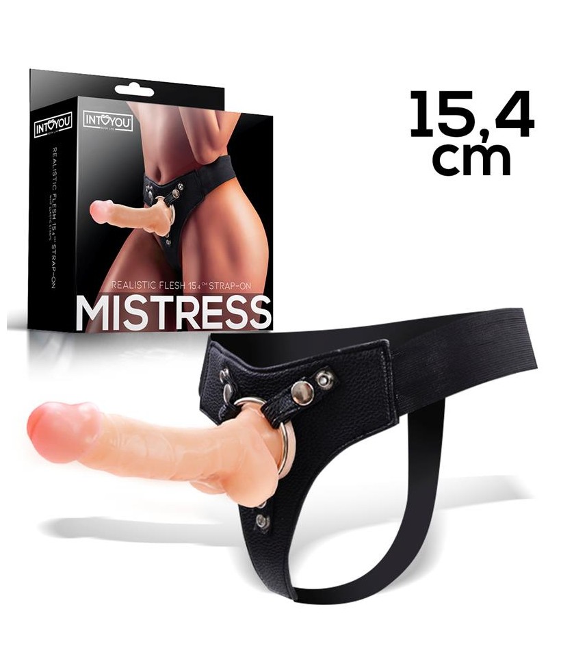 Mistress Arnes Elastico con Dildo de Silicona de 154 cm Natural