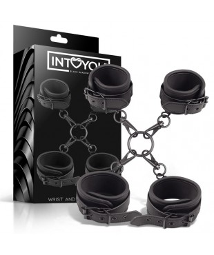 Set de Esposas para Tobillos y Muñecas Cuero Vegano