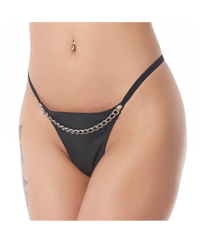 Tanga Cadena Negro